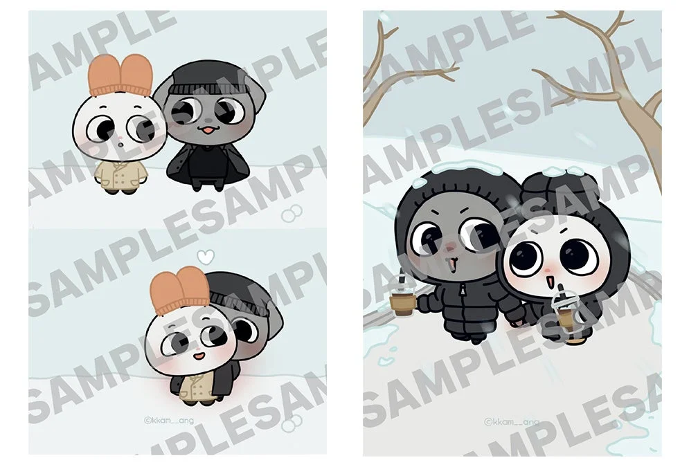 カムンとアントの冬のイラスト