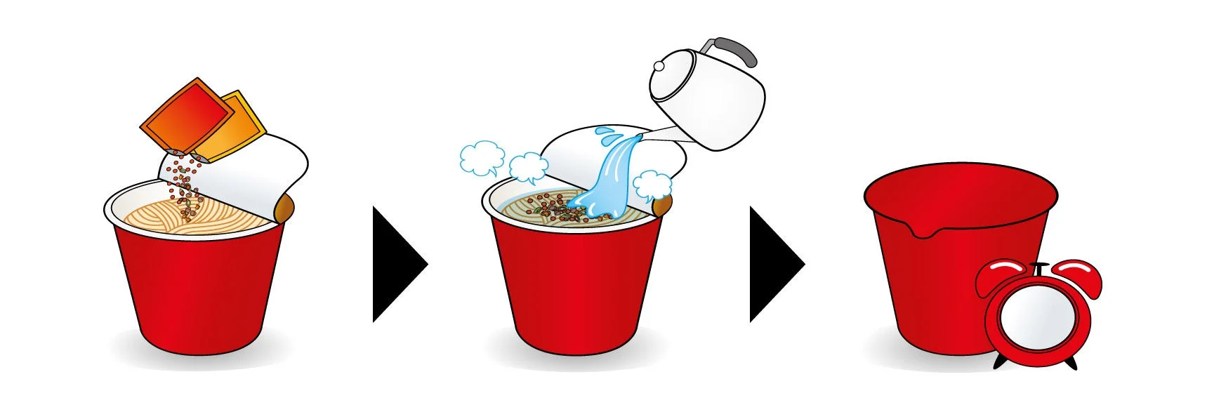 熱湯調理のイラスト