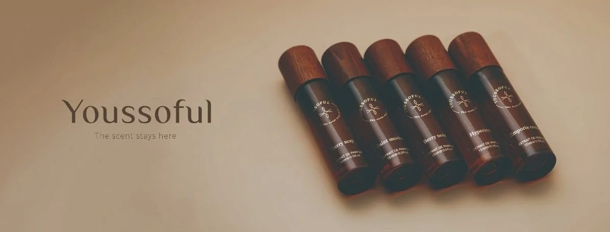 Youssofulの香水ボトルが並べられた画像