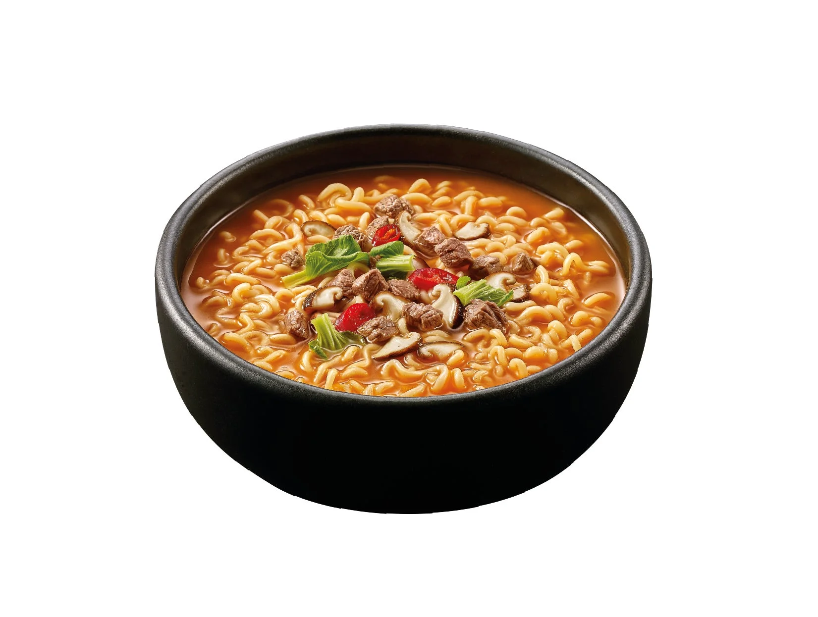 辛ラーメン ブラックの盛り付けイメージ