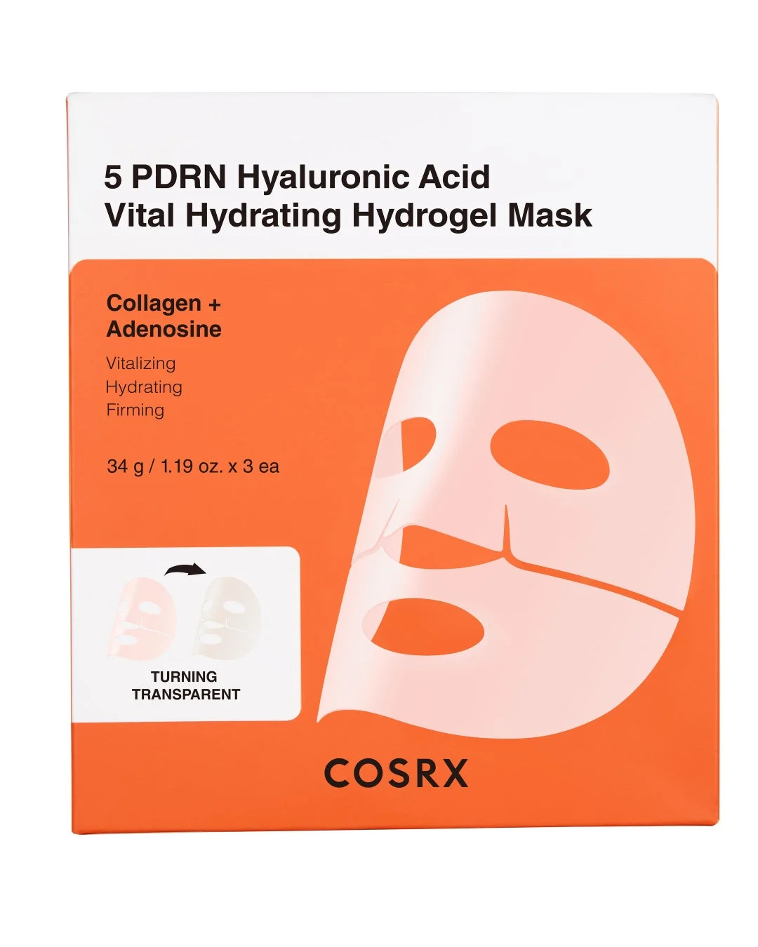 5 PDRN ヒアルロン酸 バイタル ハイドレイティング ハイドロゲルマスク