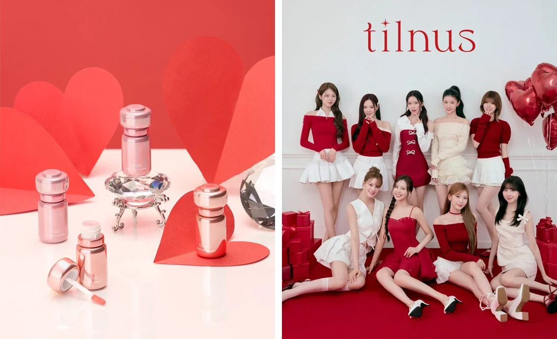 tilnusのコスメとNiziUの集合写真