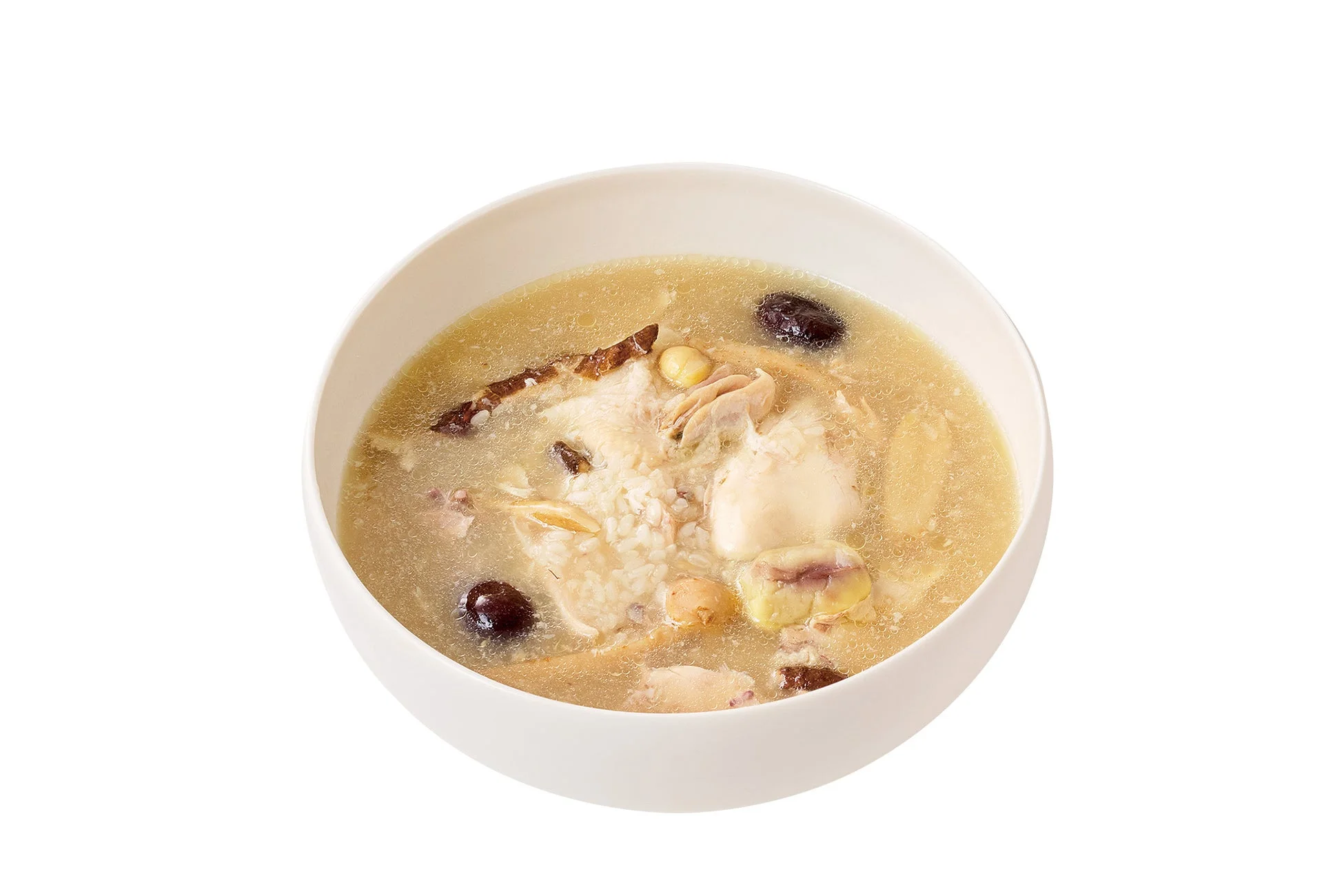 参鶏湯のクローズアップ