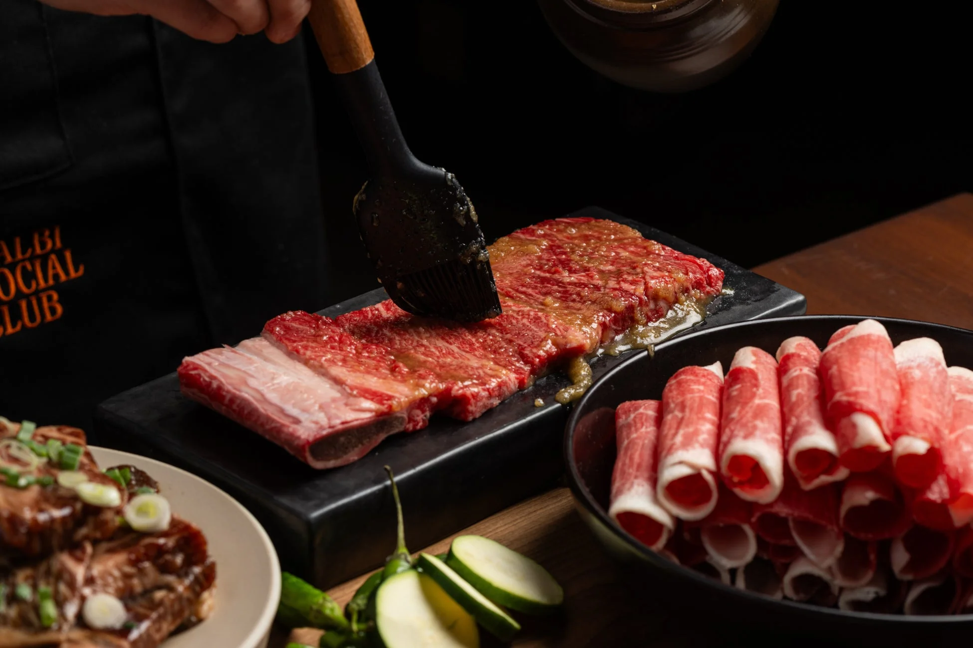 カルビの下準備