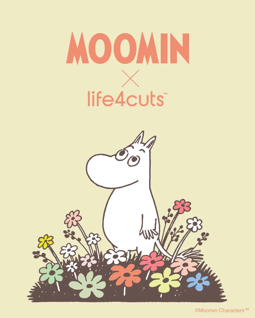 ムーミンとlife4cutsのロゴ