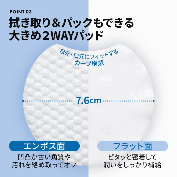 2WAYパッドのエンボス面とフラット面の説明図