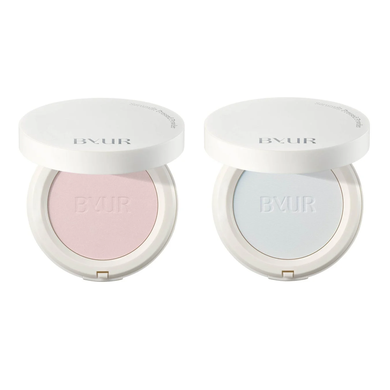 ピンクと水色のプレストパウダー